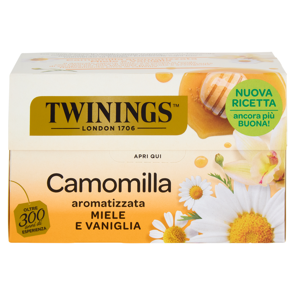 Twinings Camomilla Aromatizzata Miele e Vaniglia 20 filtri 30 g
