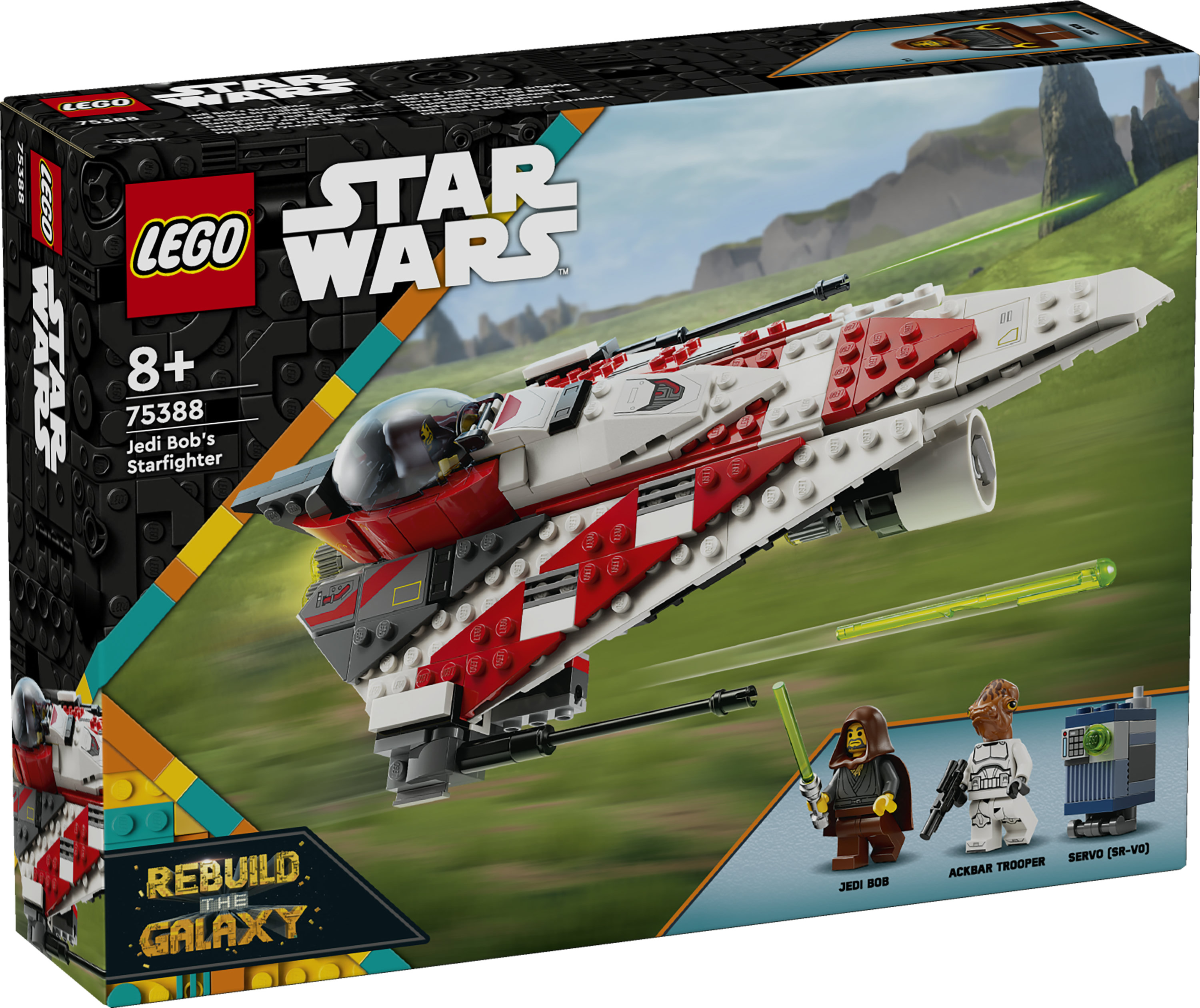 LEGO Star Wars 75388 Starfighter di Jedi Bob, Astronave Giocattolo da Costruire con 2 Minifigure, Giochi per Bambini 8+