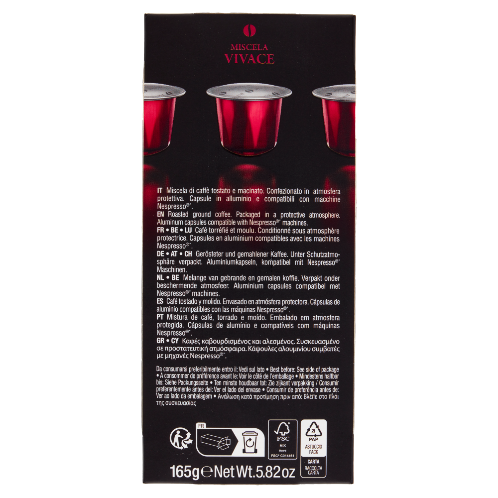 Pellini Miscela Vivace Compatibili Nespresso* 30 Capsule 165 g