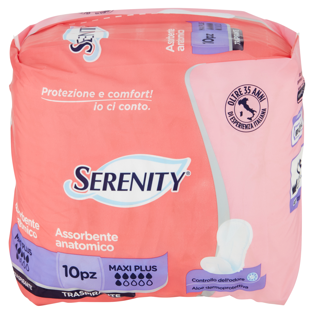 Serenity Assorbente anatomico Traspirante Maxi Plus 10 pz