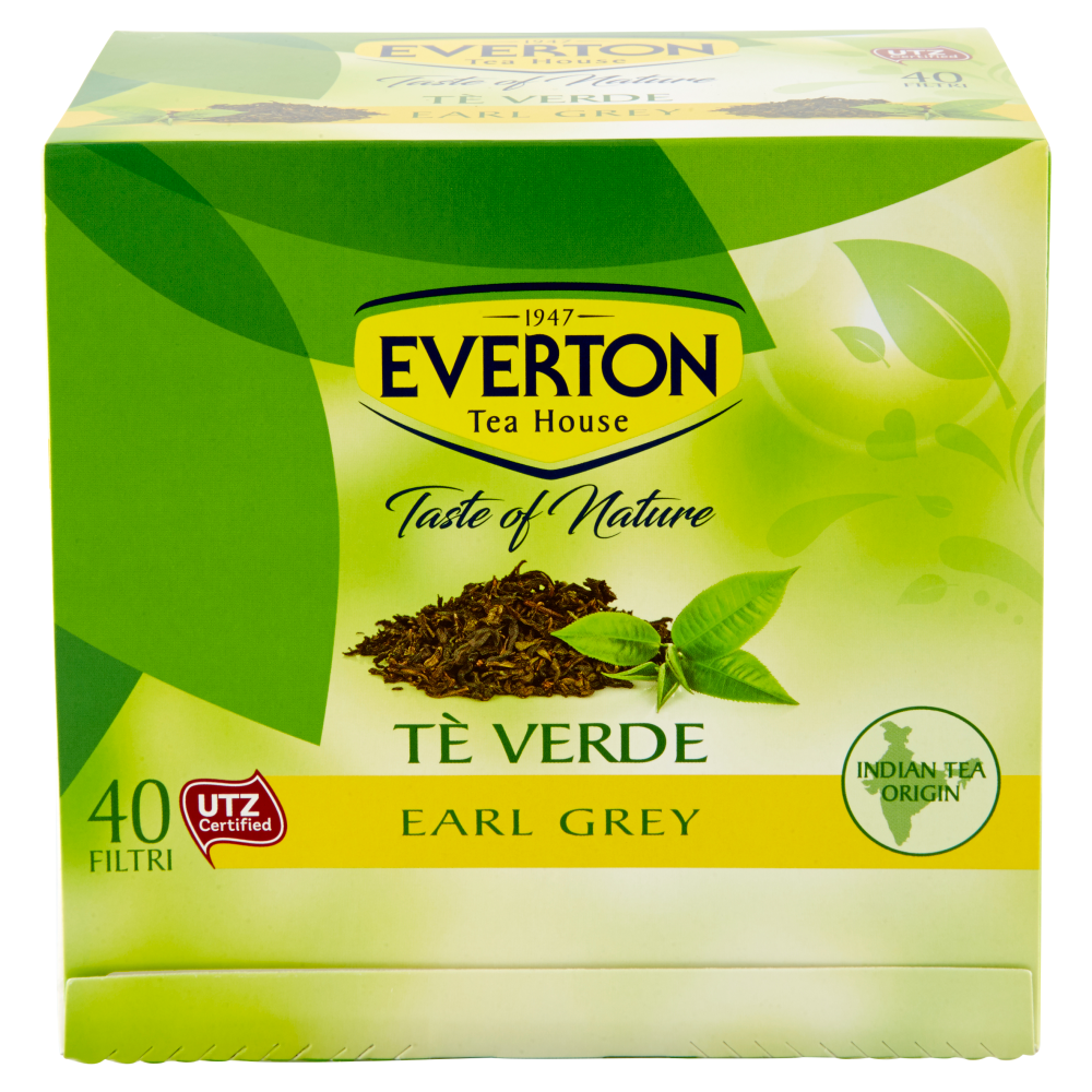 Everton Taste of Nature Tè Verde Earl Grey 40 x 1,7 g