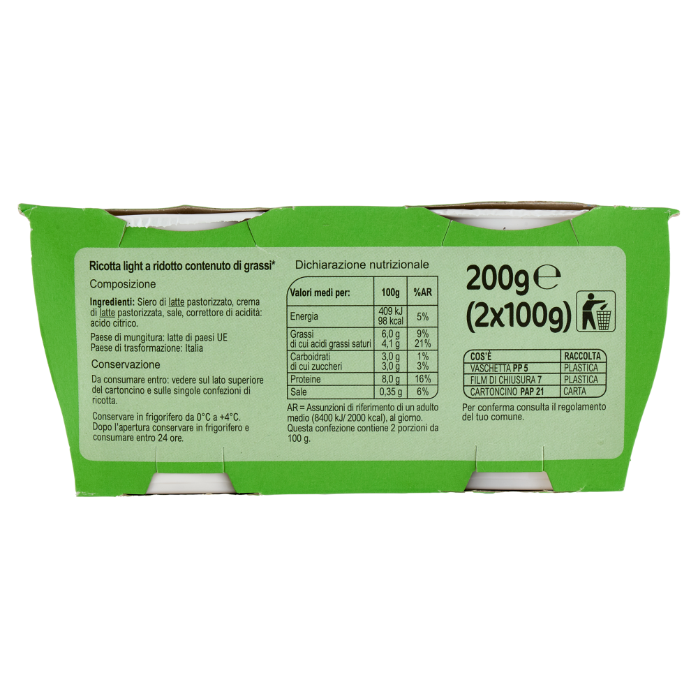 Carrefour Classic 2 Ricottine Light 2 x 100 g