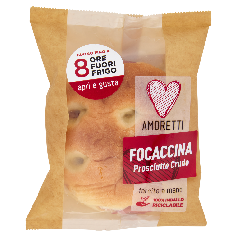 Amoretti Focaccina Prosciutto Crudo 80 g