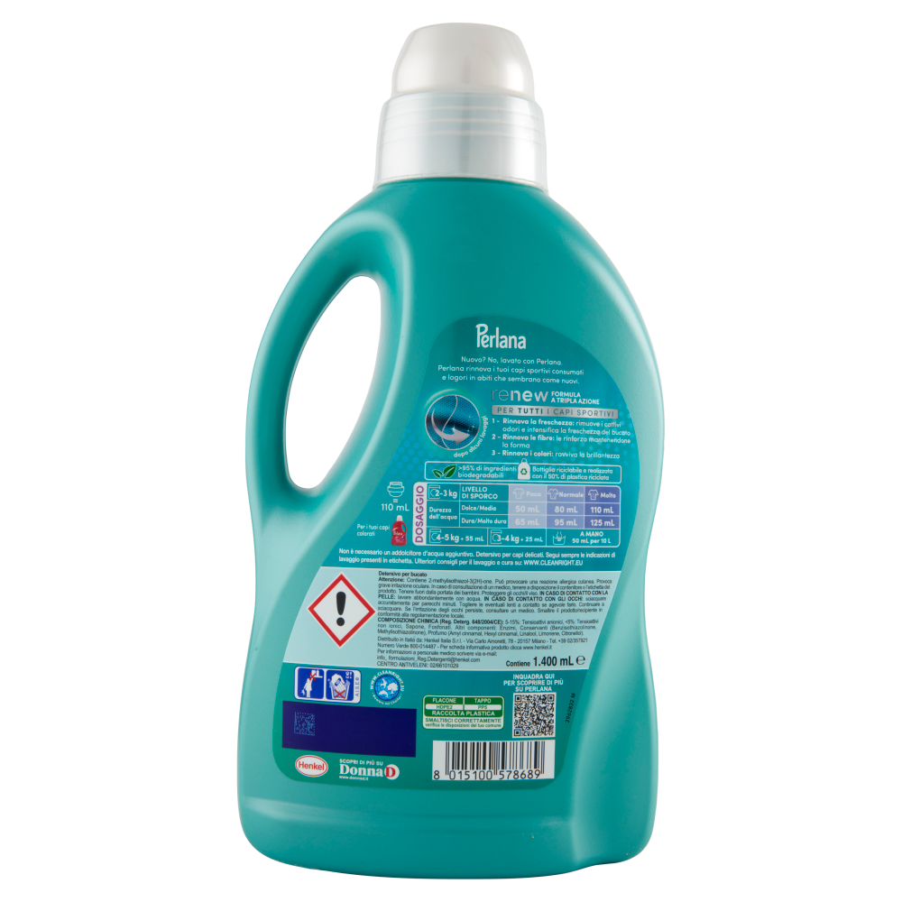 PERLANA Detersivo Sport 28 lavaggi 1.400 mL