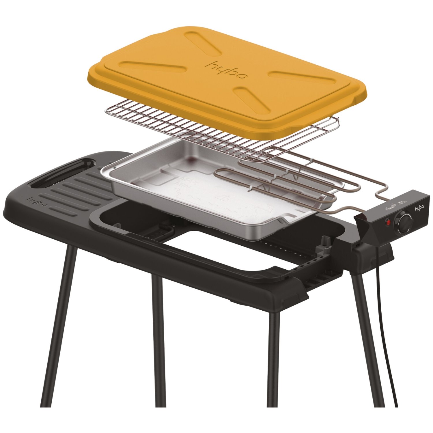 Carrefour 3616957605839 barbecue per l'aperto e bistecchiera Elettrico Nero 2200 W