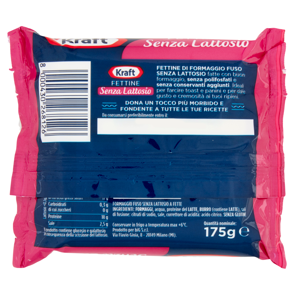 Kraft Fettine Senza Lattosio 7 Fette 175 g