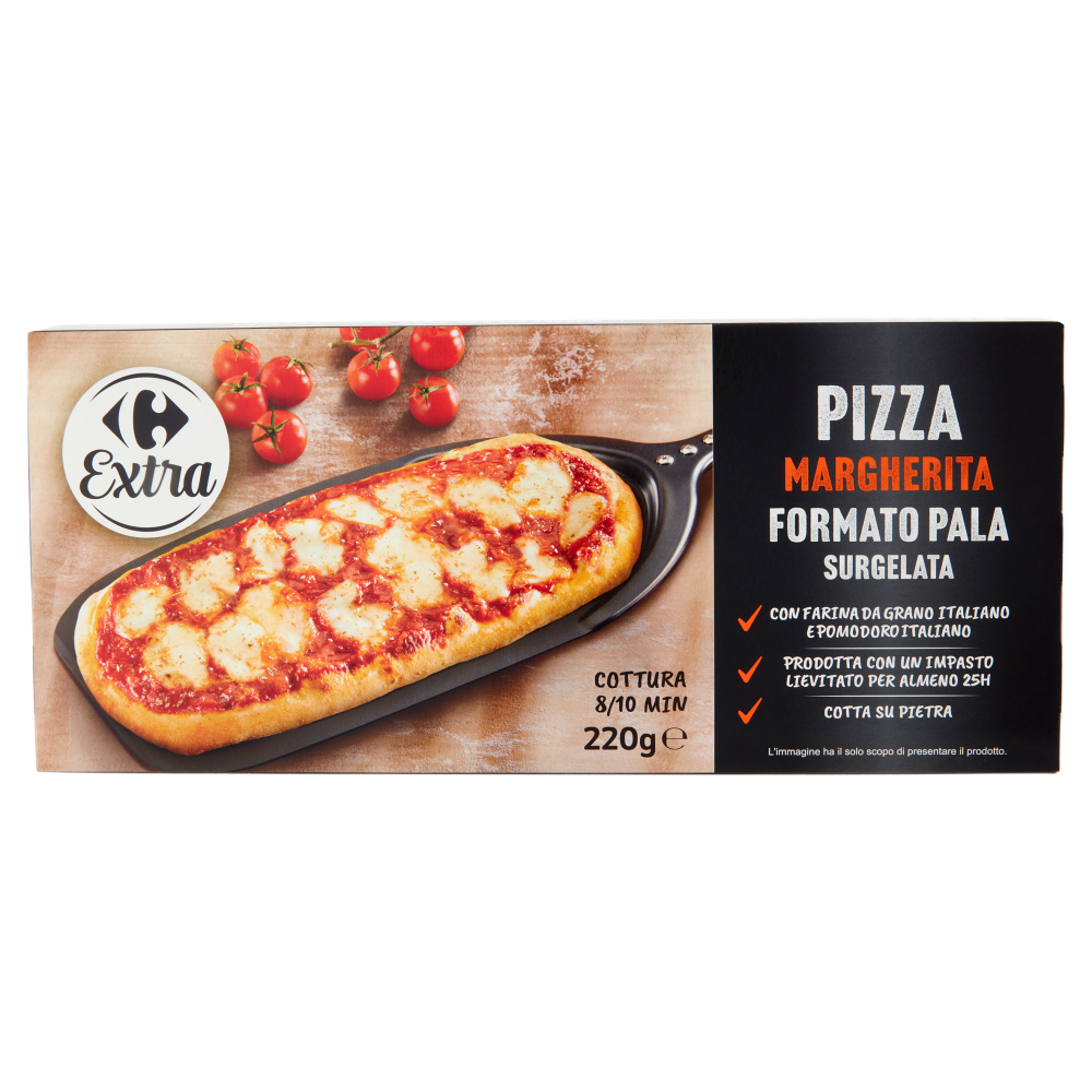 Carrefour Extra Pizza Margherita Formato Pala Surgelata 220 g