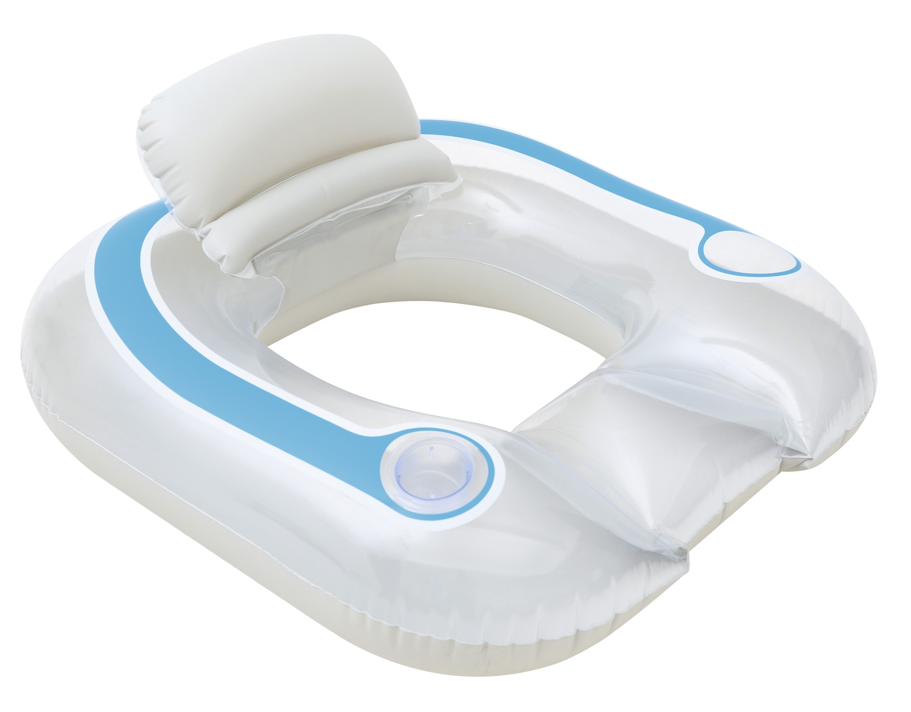 Bestway 43097 galleggiante da piscina e da spiaggia Blu, Trasparente Fantasia Vinile Ciambella da nuoto