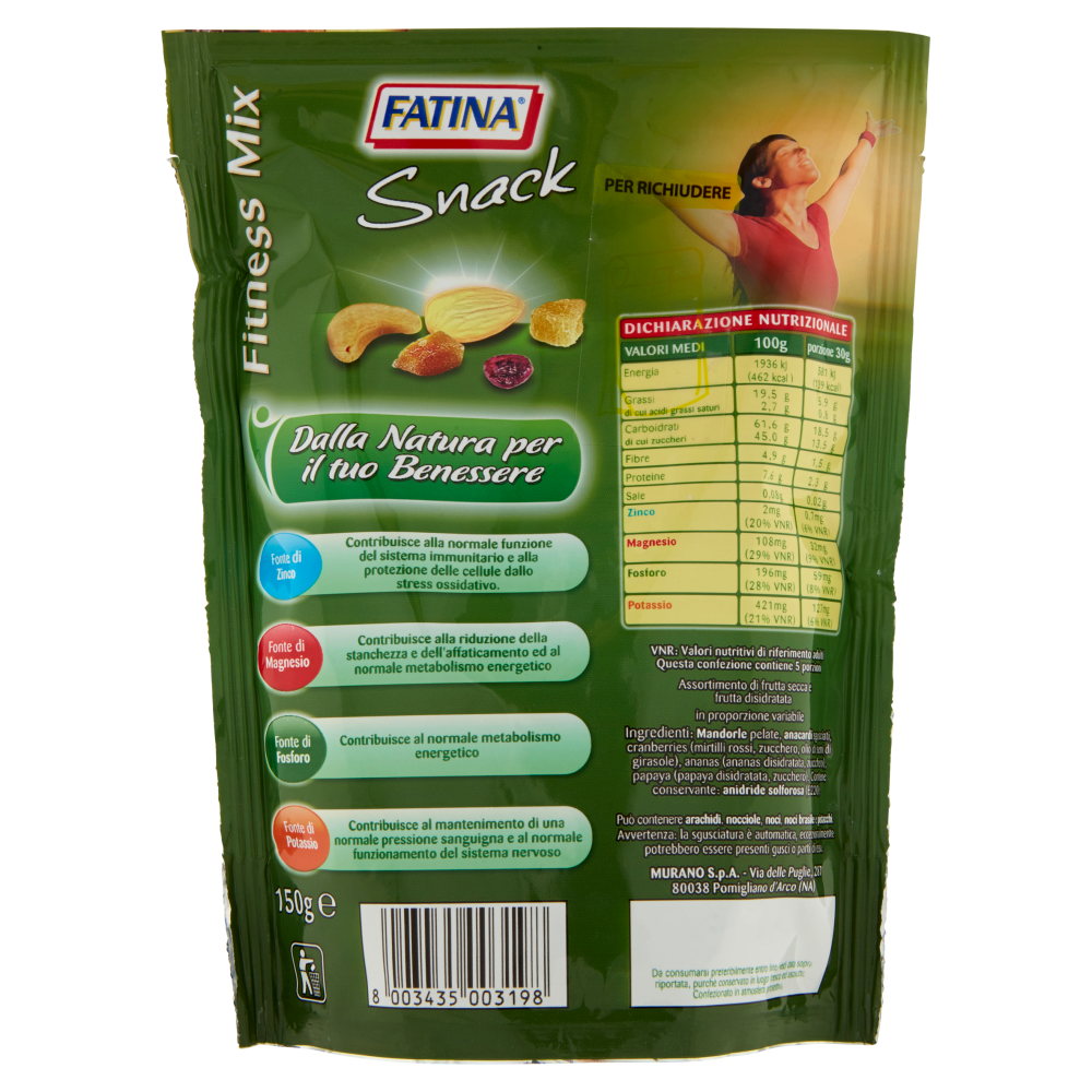 Fatina Fitness Mix Snack Energia dalla Natura 150 g
