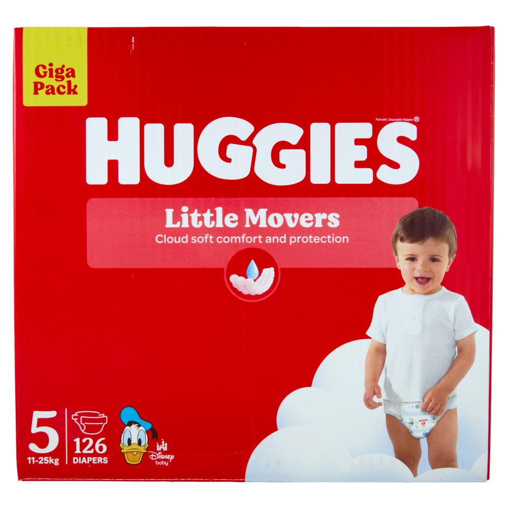 Huggies Little Movers Pannolini 5 11-25 Kg 126 pz