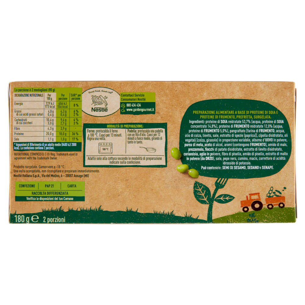 GARDEN GOURMET I Mini Medaglioni di soia Vegetariani Surgelati 180 g