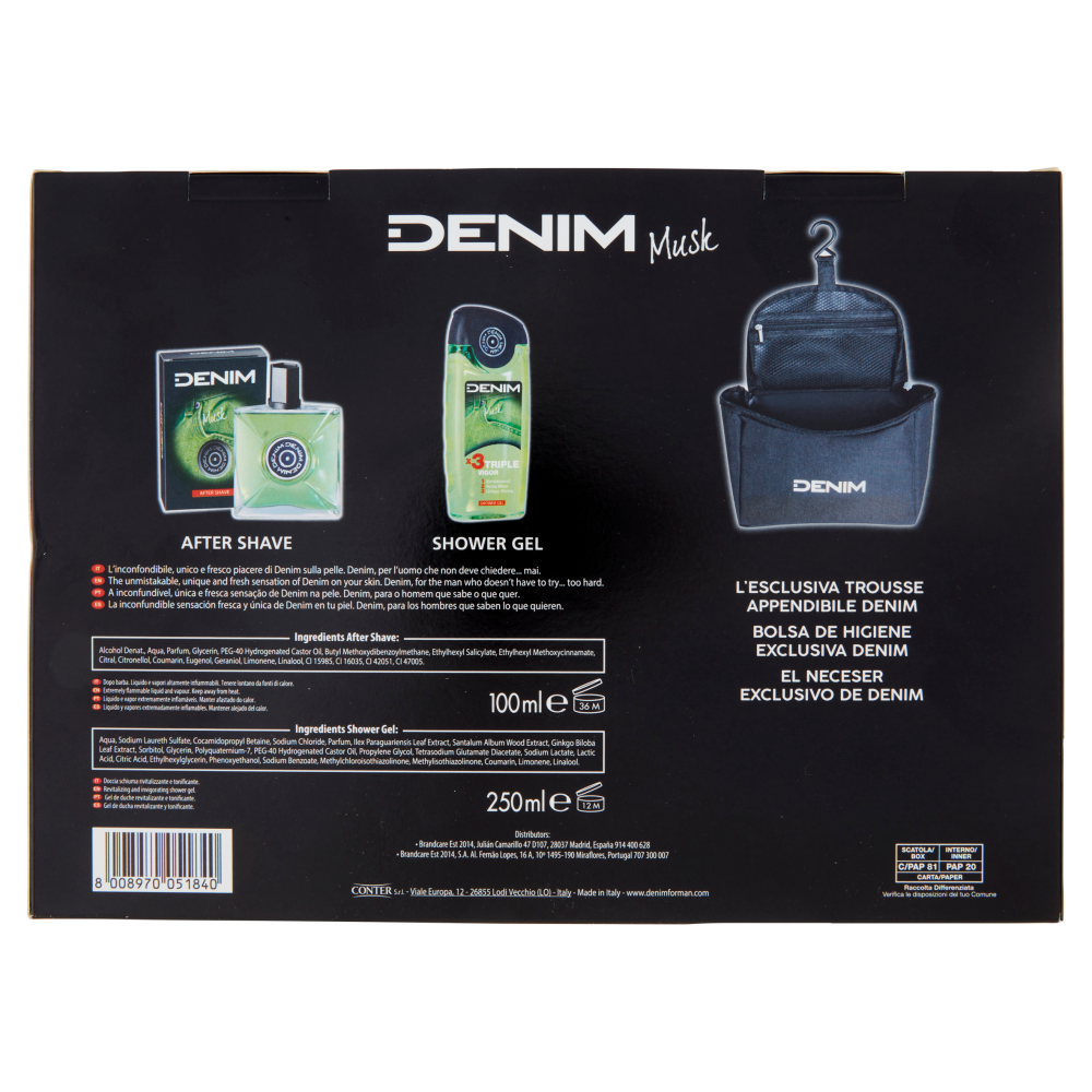 Denim Musk Trousse Denim After Shave 100 ml + Shower Gel 250 ml