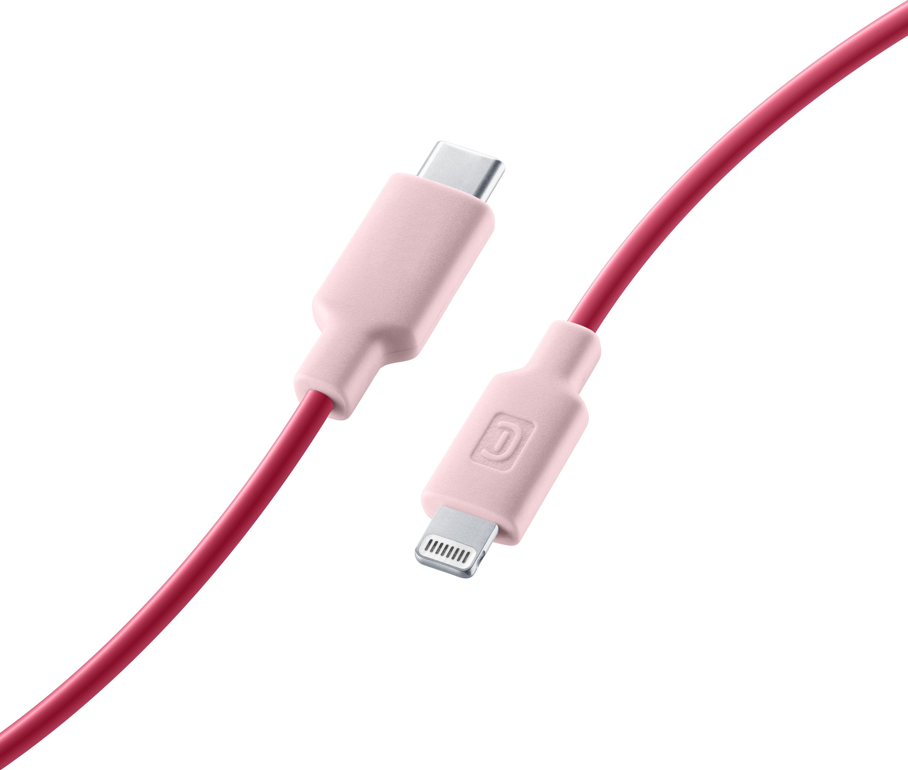 Cellularline Stylecolor Cable 100cm - USB-C to Lightning Cavo colorato da USB-C a Lightning