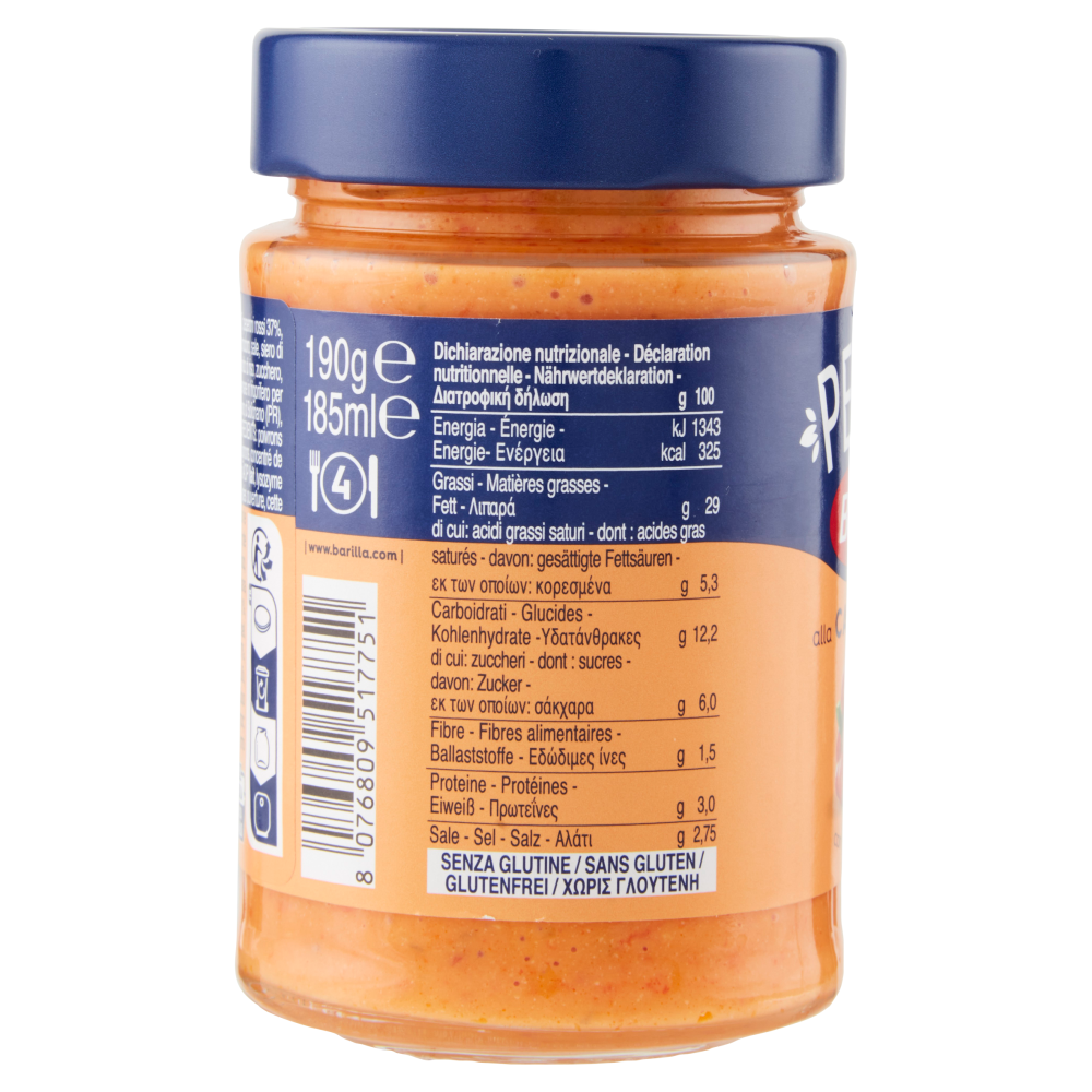 Barilla Pesto Calabrese Peperoni e Peperoncini  Condimento e Sugo per Pasta 190 g