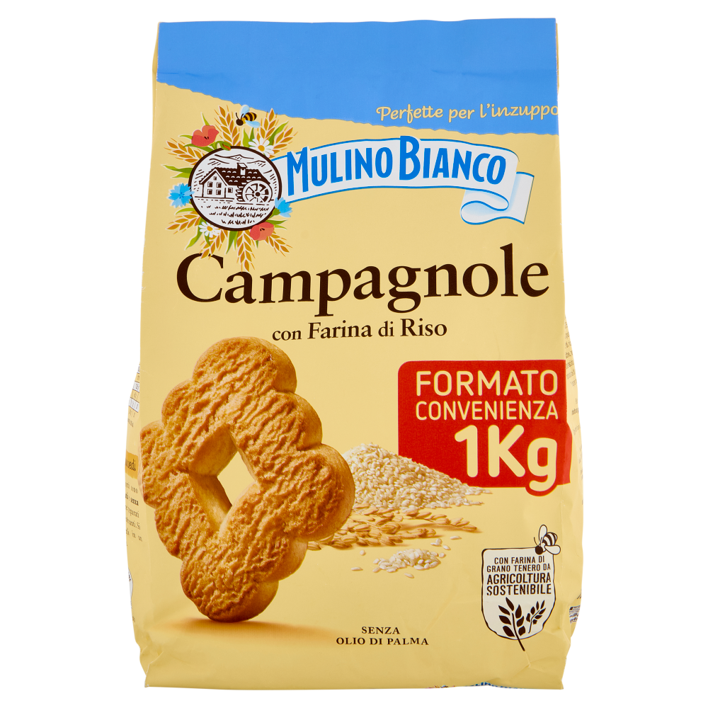 Mulino Bianco Campagnole Biscotti con Farina di Riso 1Kg