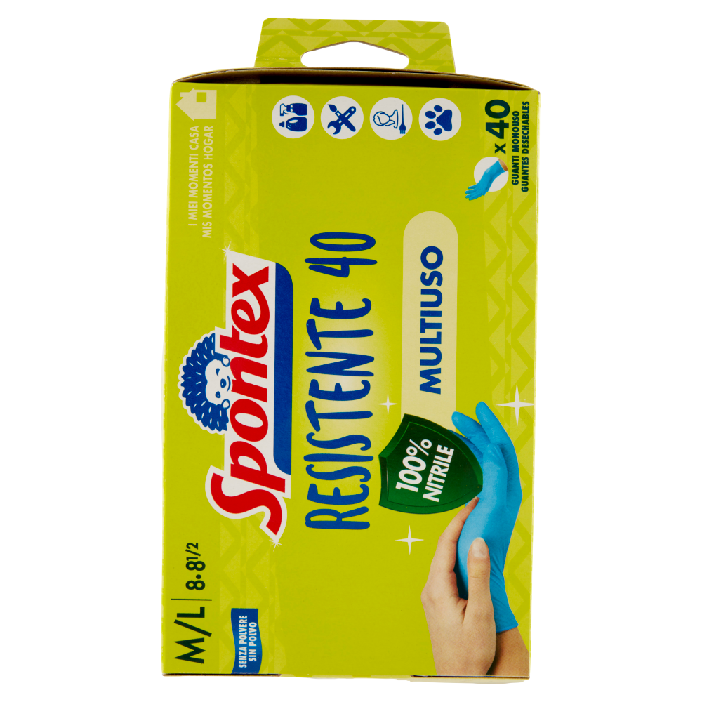 Spontex Guanti Usa&Getta Resistente 40 tg M/L
