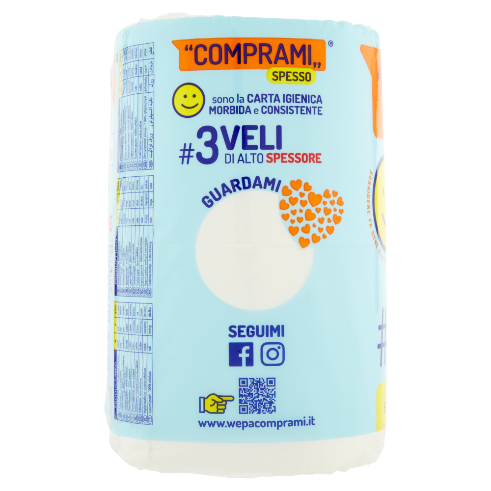 Comprami Spesso Carta Igienica 3 Veli Maxirotoli 4 pz