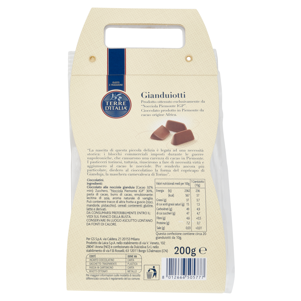 Terre d'Italia Gianduiotti 200 g