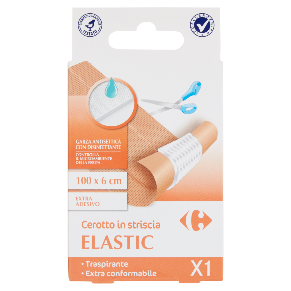 Carrefour Elastic Cerotto in striscia 100 x 6 cm 1 pz