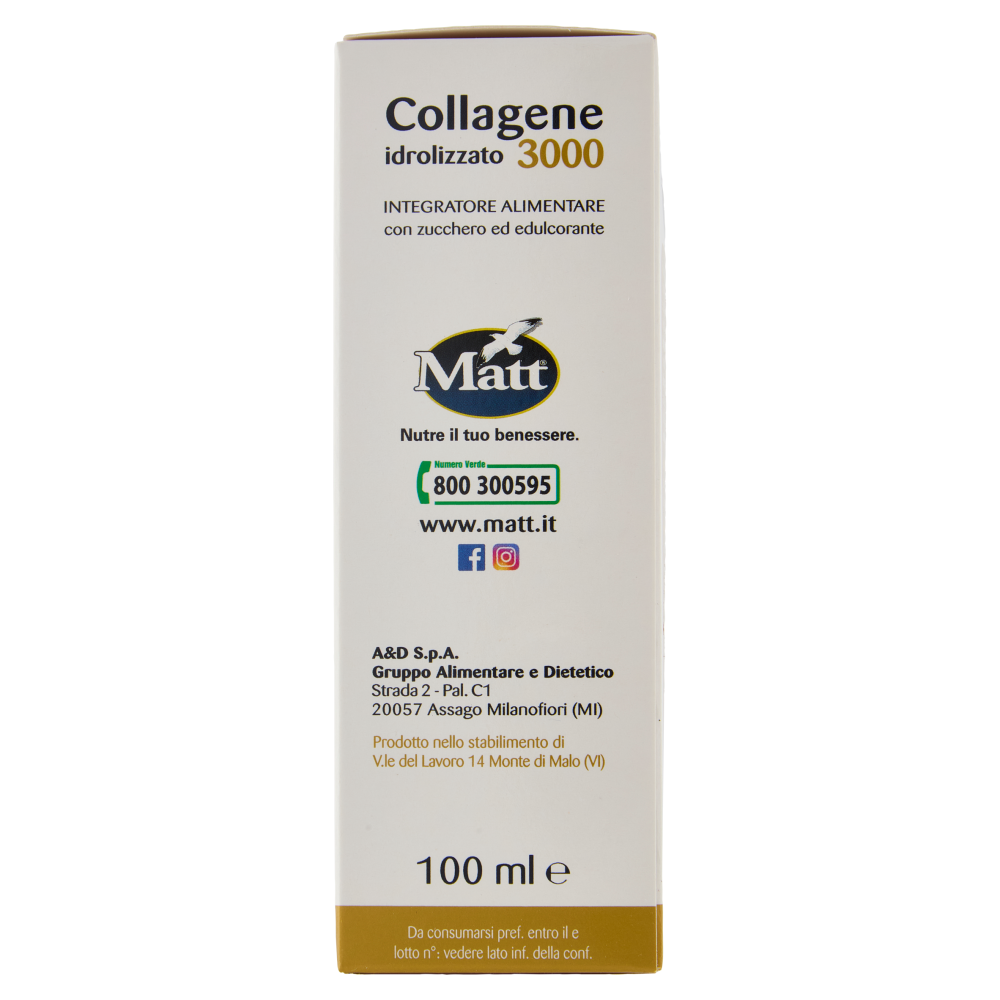 Matt Bellezza Collagene idrolizzato 3000 10 bustine liquide 100 ml