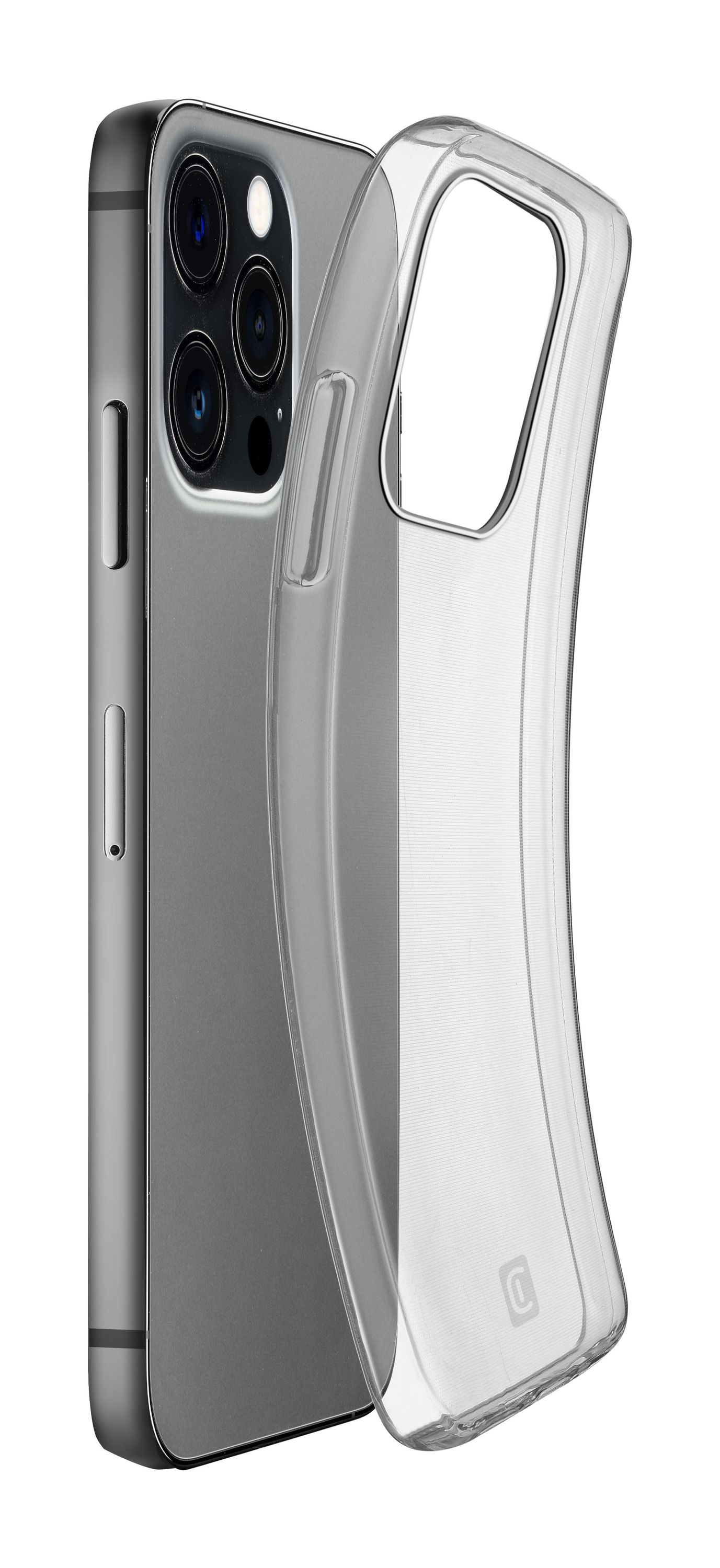Cellularline Fine - iPhone 15 Pro Cover in gomma morbida ultra sottile e trasparente