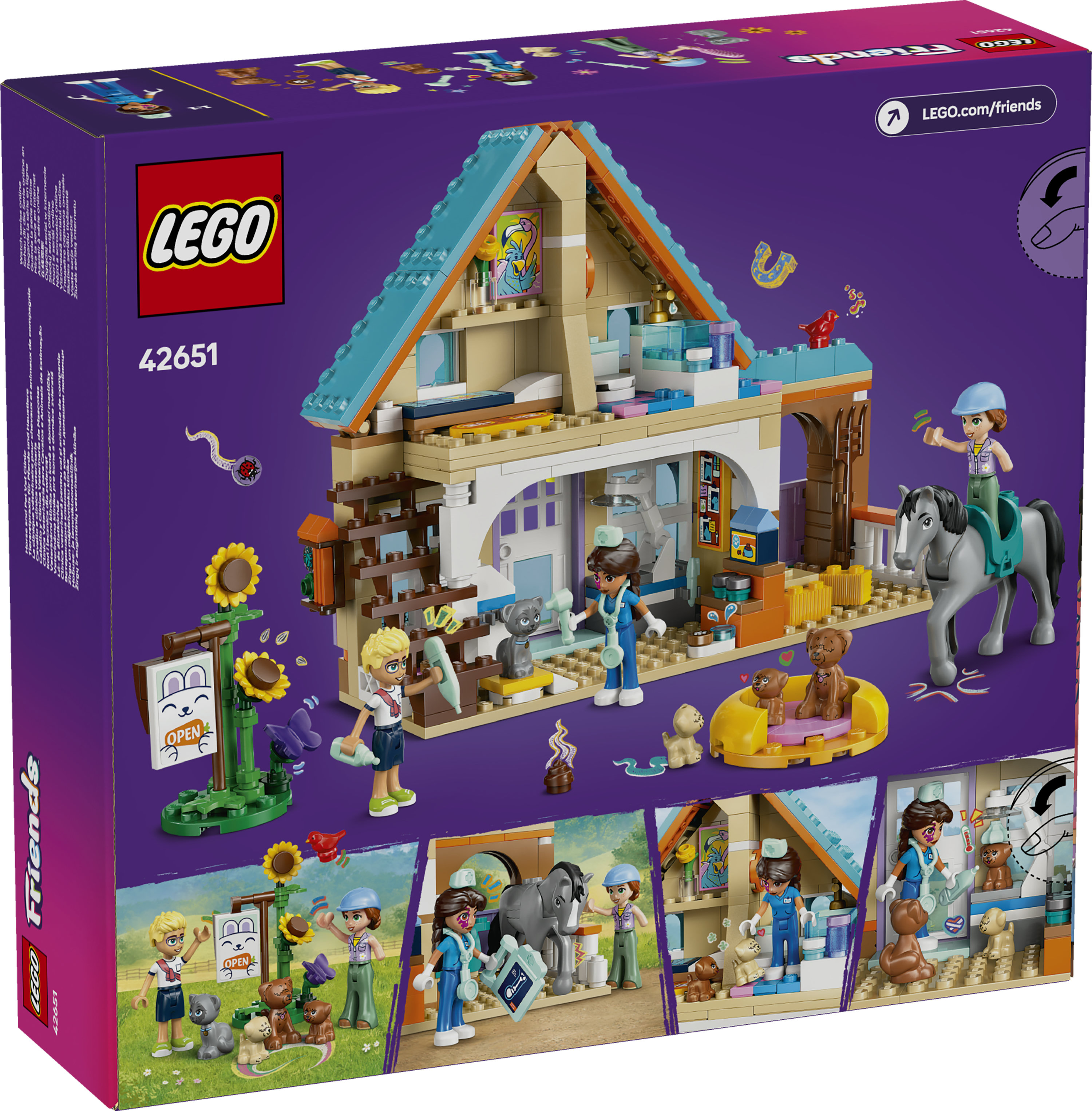LEGO Friends 42651 Cavallo e Clinica Veterinaria, Giochi Bambine e Bambini 7+ per Abilit&agrave; Sociali e Cura Animali, Idea Regalo