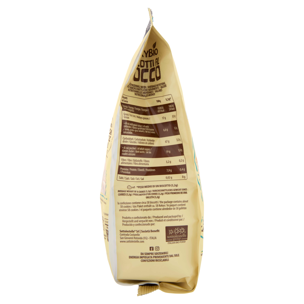 YukyBio Senza Lieviti Biscotti al Cocco 300 g