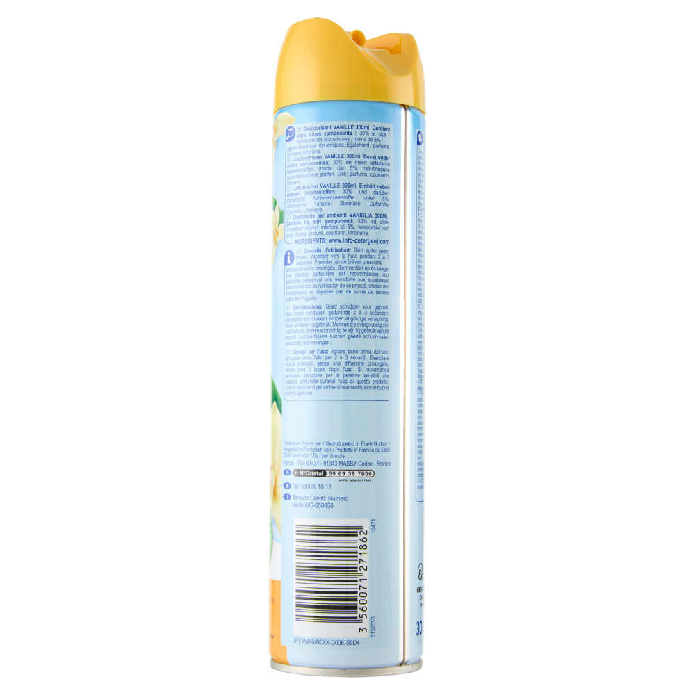 Carrefour Essential Deodorante Spray per ambienti Vaniglia 300 ml