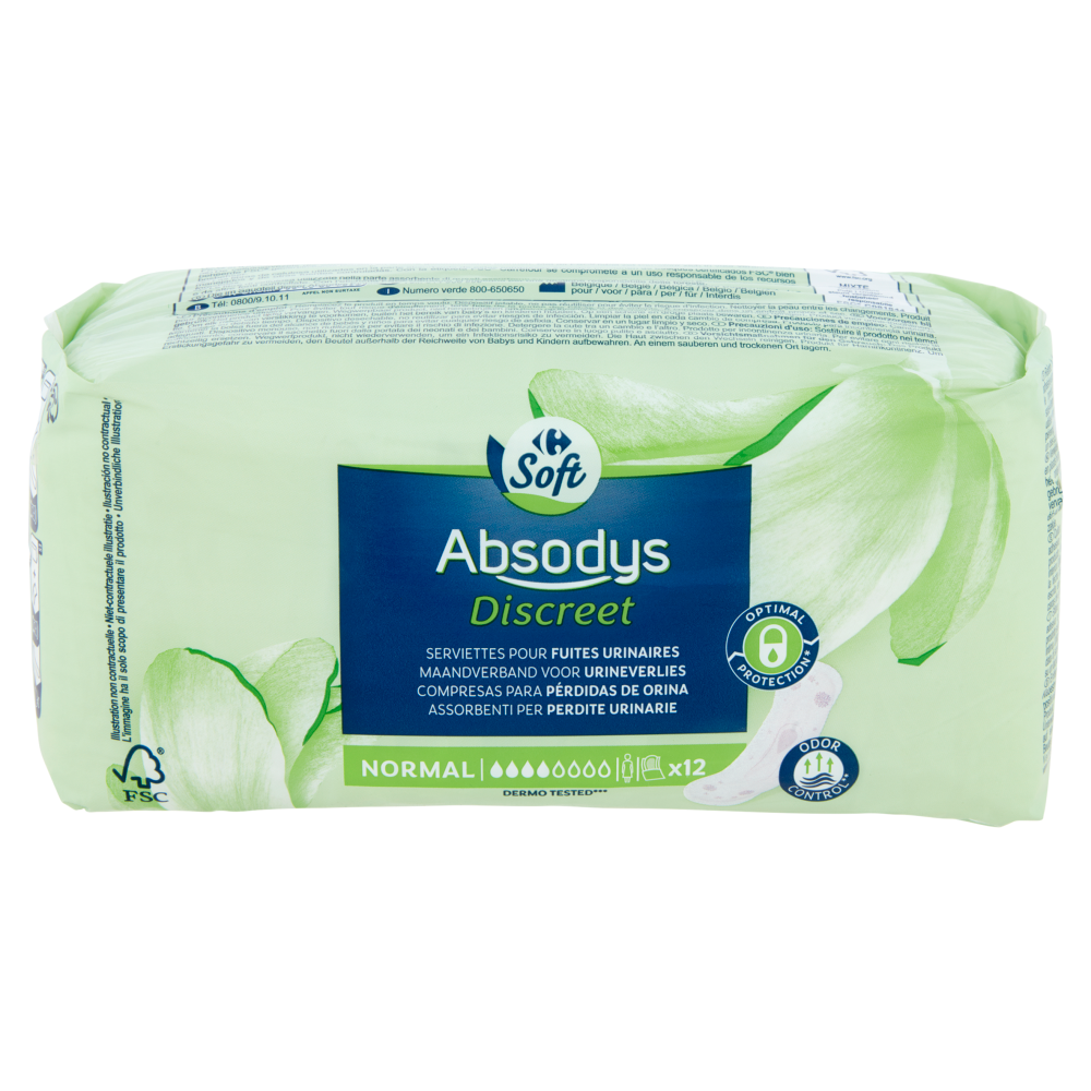 Carrefour Soft Absodys Discreet Assorbenti per Perdite Urinarie Normal 12 pz