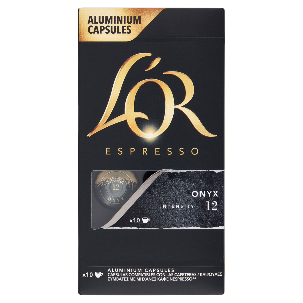 L'Or Espresso Onyx 12- 10 Capsule Caffè Compatibili con Macchine Nespresso*® Original 52g