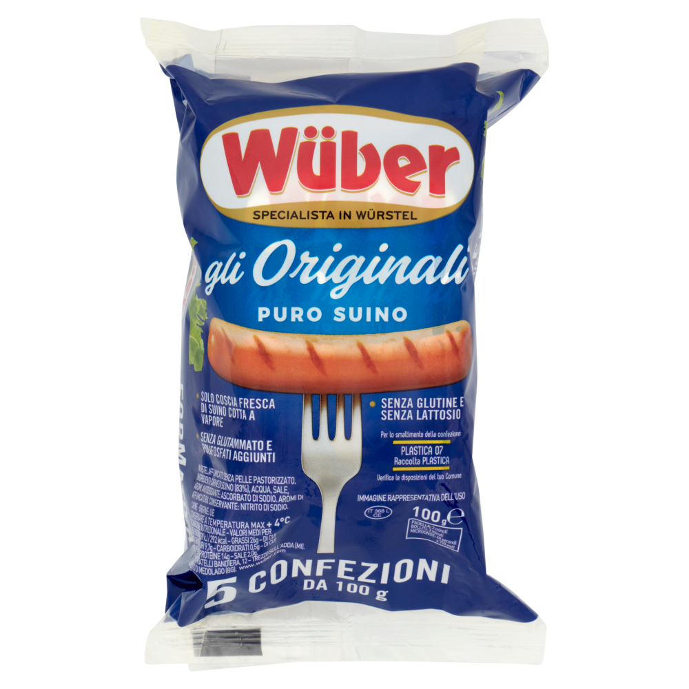 Wüber gli Originali Puro Suino 5 x 100 g