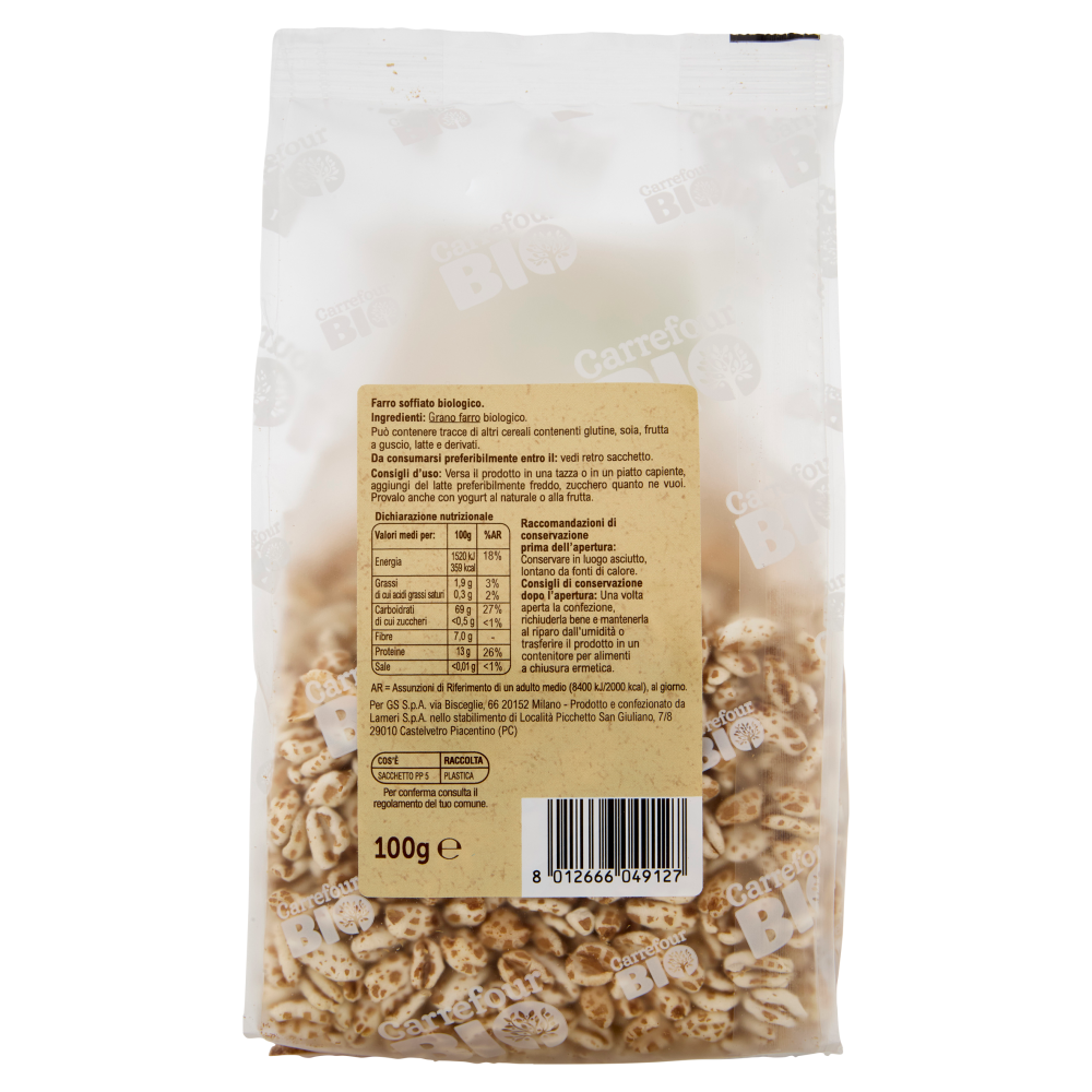 Carrefour Bio Farro soffiato 100 g