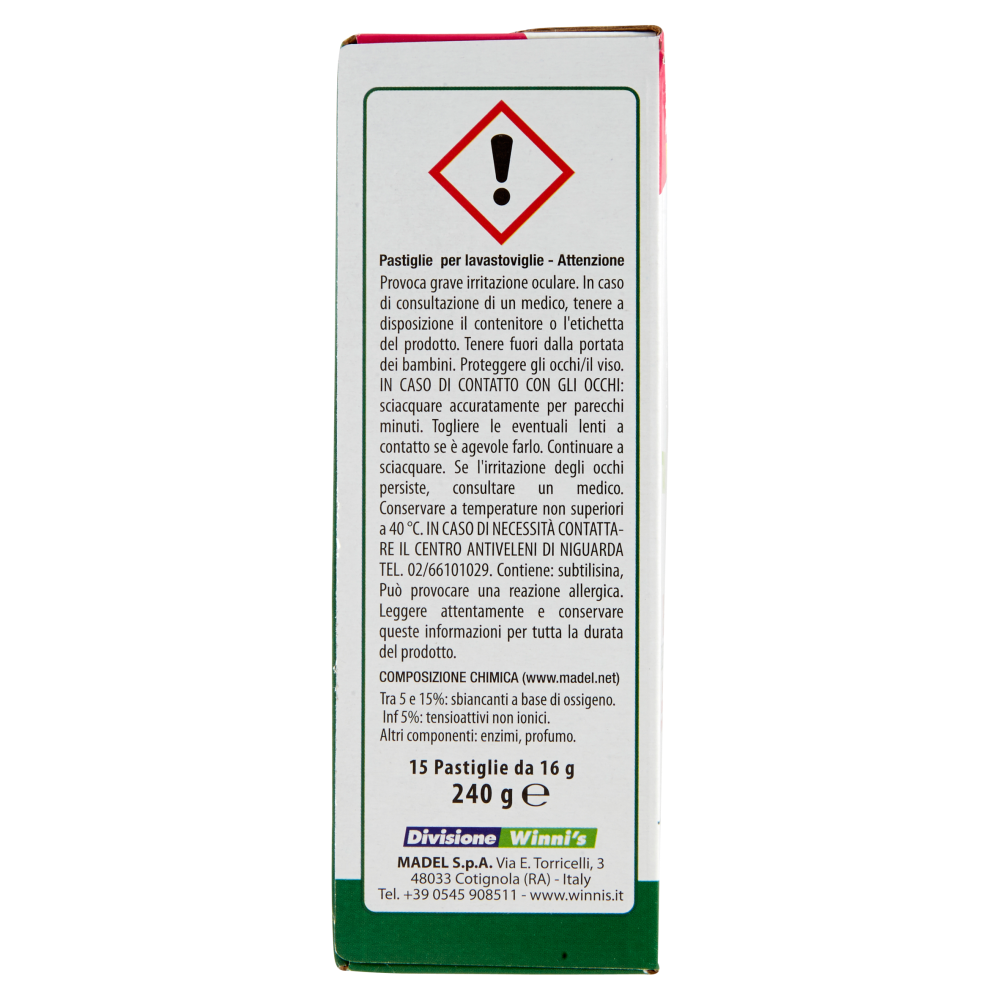 Winni's Tabs Lavastoviglie Lemon 15 x 16 g