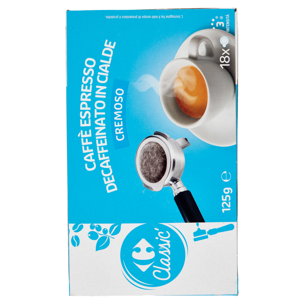 Carrefour Classic Caffè Espresso Decaffeinato in Cialde Cremoso 18 x 6,95 g