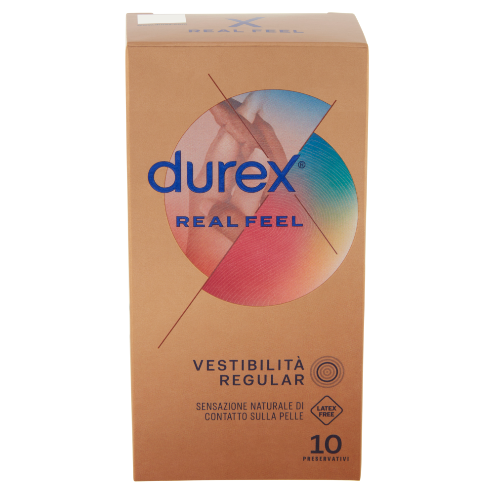 Durex Preservativi Real Feel Senza Lattice, 10 Profilattici