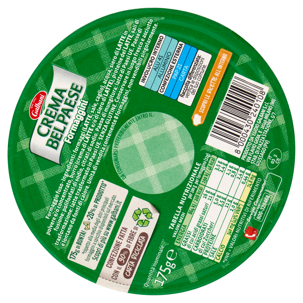 Galbani Crema Bel Paese Formaggini 175 g