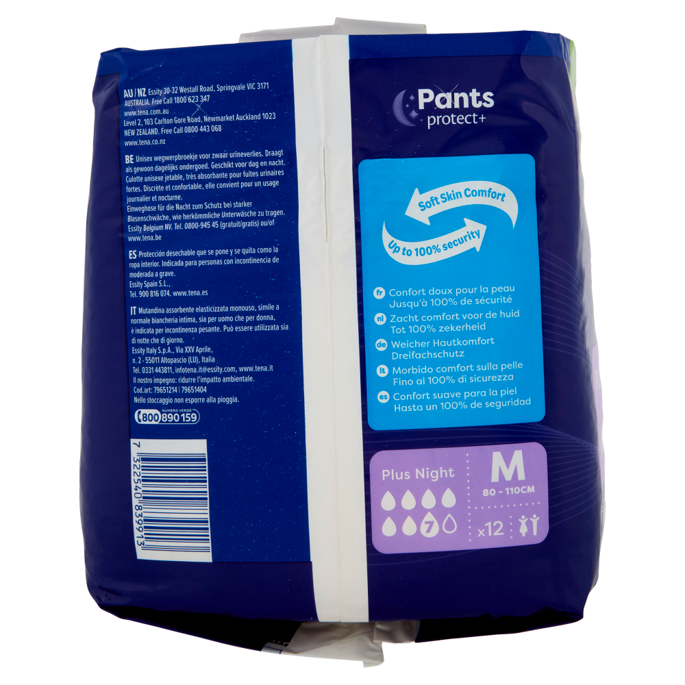Tena Pants protect+ Plus Night M 12 pz