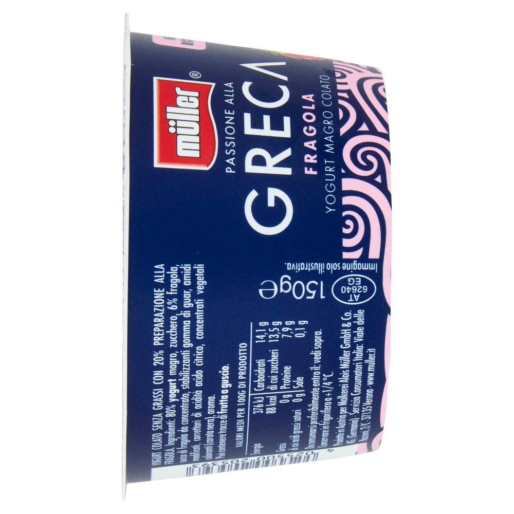 m&uuml;ller Passione alla Greca Yogurt Magro Colato Fragola 150 g