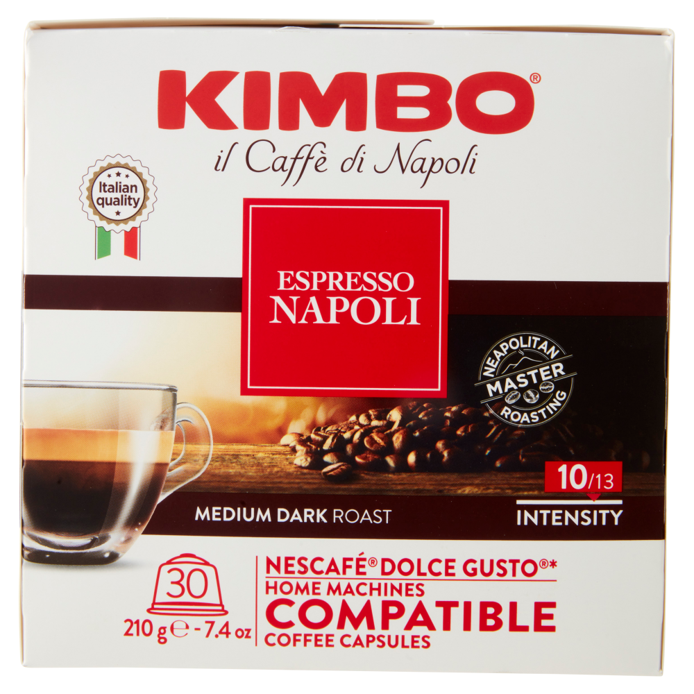 Kimbo Espresso Napoli Capsule Compatibili con le Macchine Nescafé Dolce Gusto* 30 x 7 g