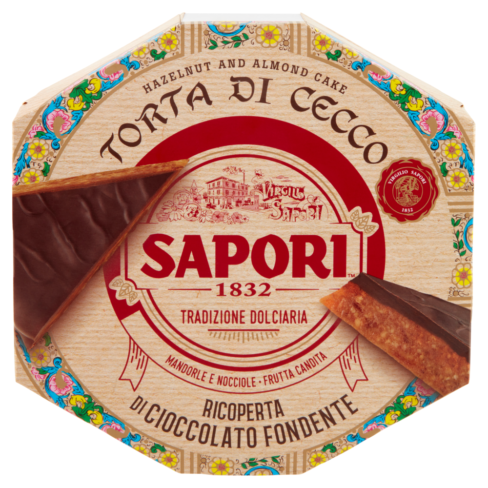 Sapori Torta di Cecco Ricoperta di Cioccolato Fondente 300 g
