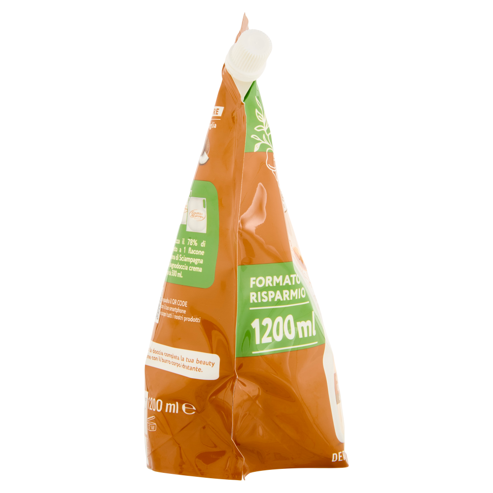 Spuma di Sciampagna Benessere Bagnodoccia crema Idratante Latte di Mandorla Ecoricarica 1200 ml