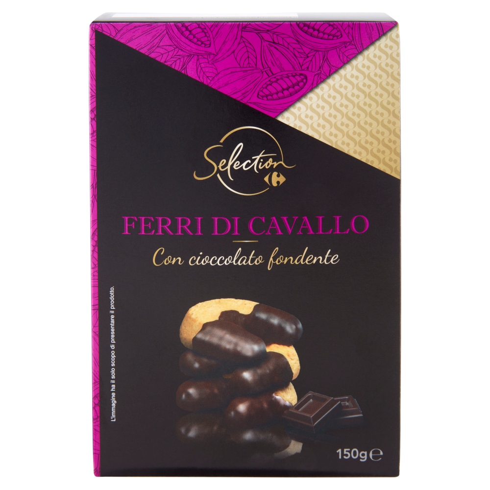 Carrefour Selection Ferri di Cavallo con cioccolato fondente 150 g