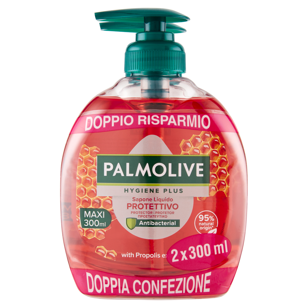Palmolive sapone liquido Hygiene Plus protettivo antibatterico 2x300 ml