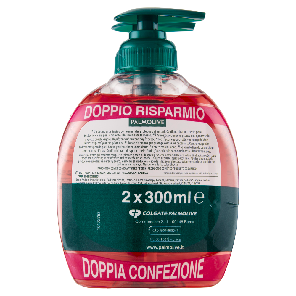 Palmolive sapone liquido Hygiene Plus protettivo antibatterico 2x300 ml