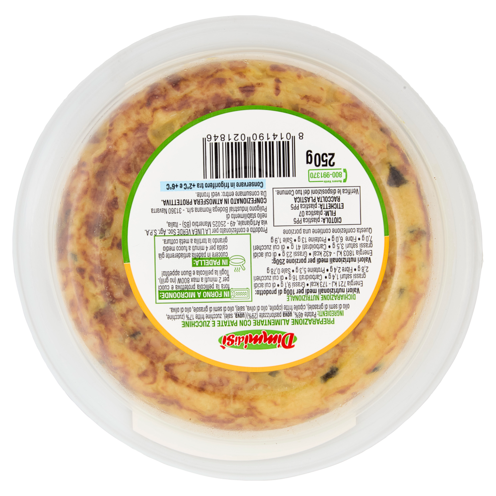 DimmidiSì Tortilla fresca con zucchine 250 g