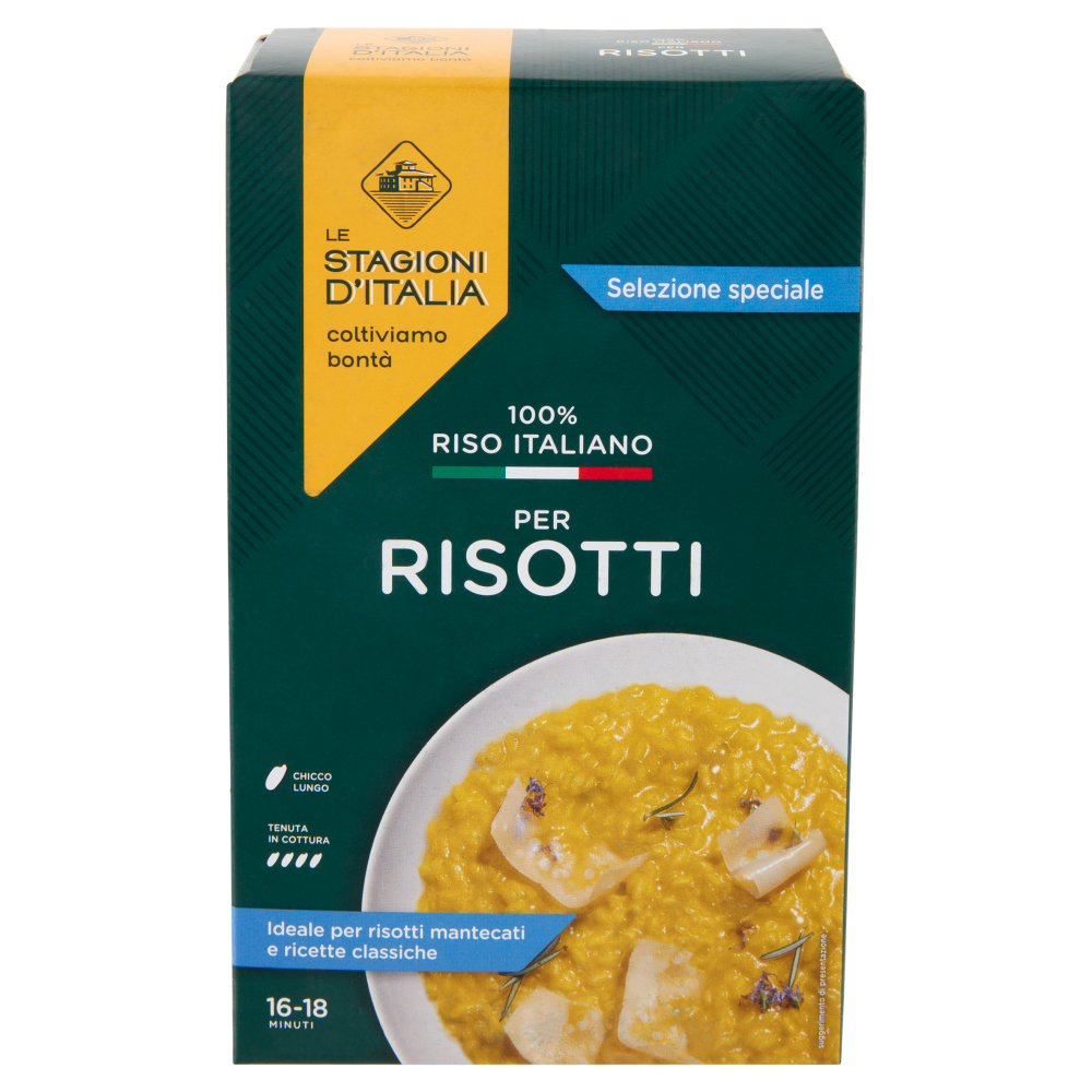 Le Stagioni d'Italia 100% Riso Italiano per Risotti 1 Kg