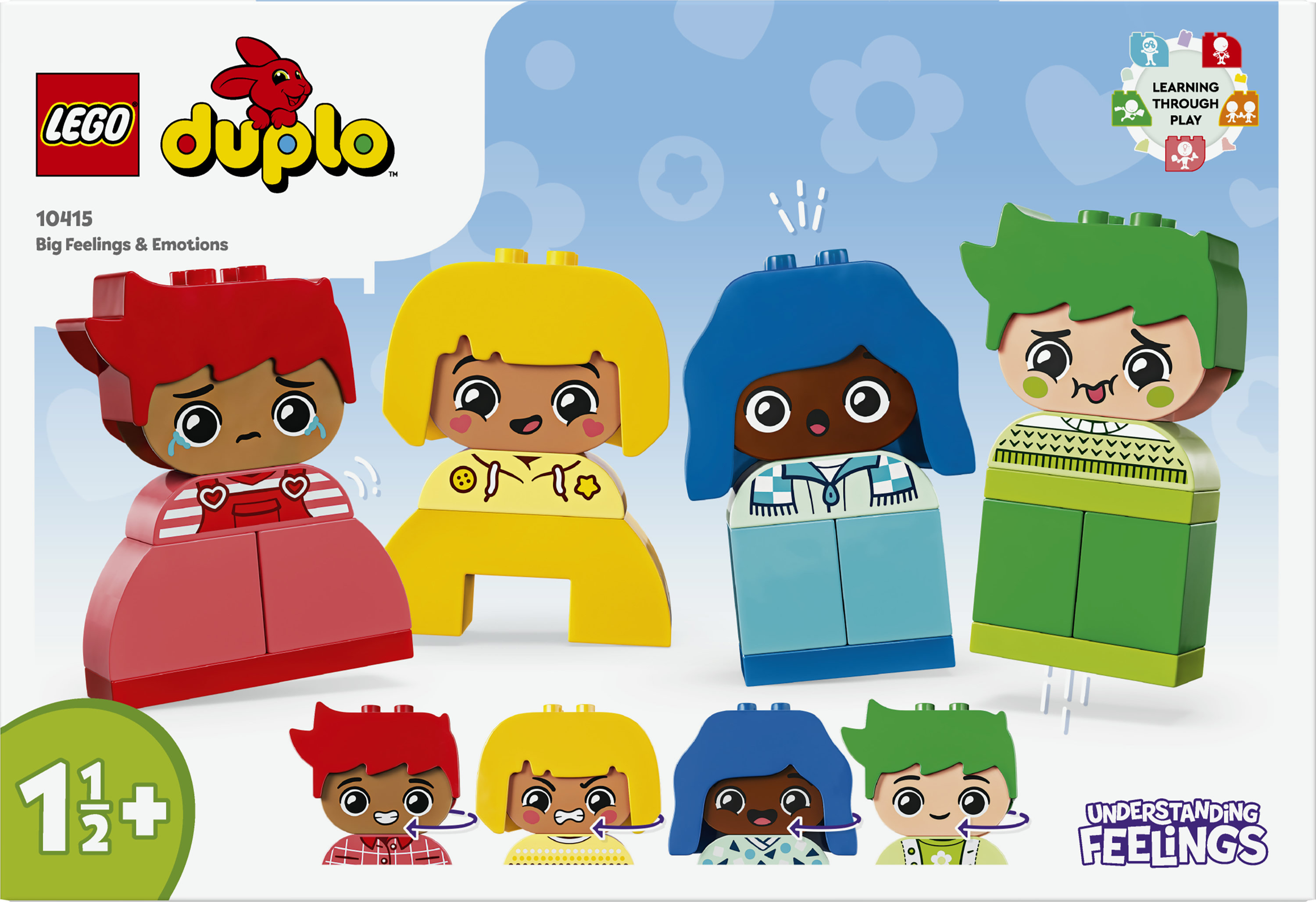 LEGO DUPLO 10415 Forti Sentimenti ed Emozioni, Giochi per Bambini da 1.5 Anni Impilabili con 23 Mattoncini e 4 Personaggi