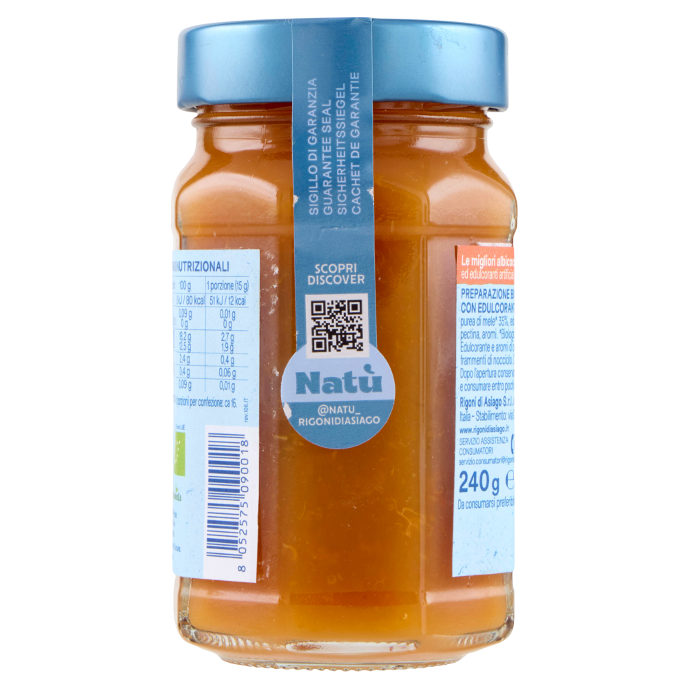 Rigoni di Asiago Nat&ugrave; Senza Zuccheri Aggiunti&deg; Albicocche bio 240 g