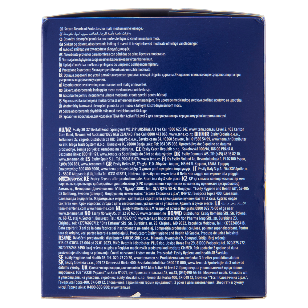 Tena Men Active Fit Absorbent Protector Level 2 10 pz