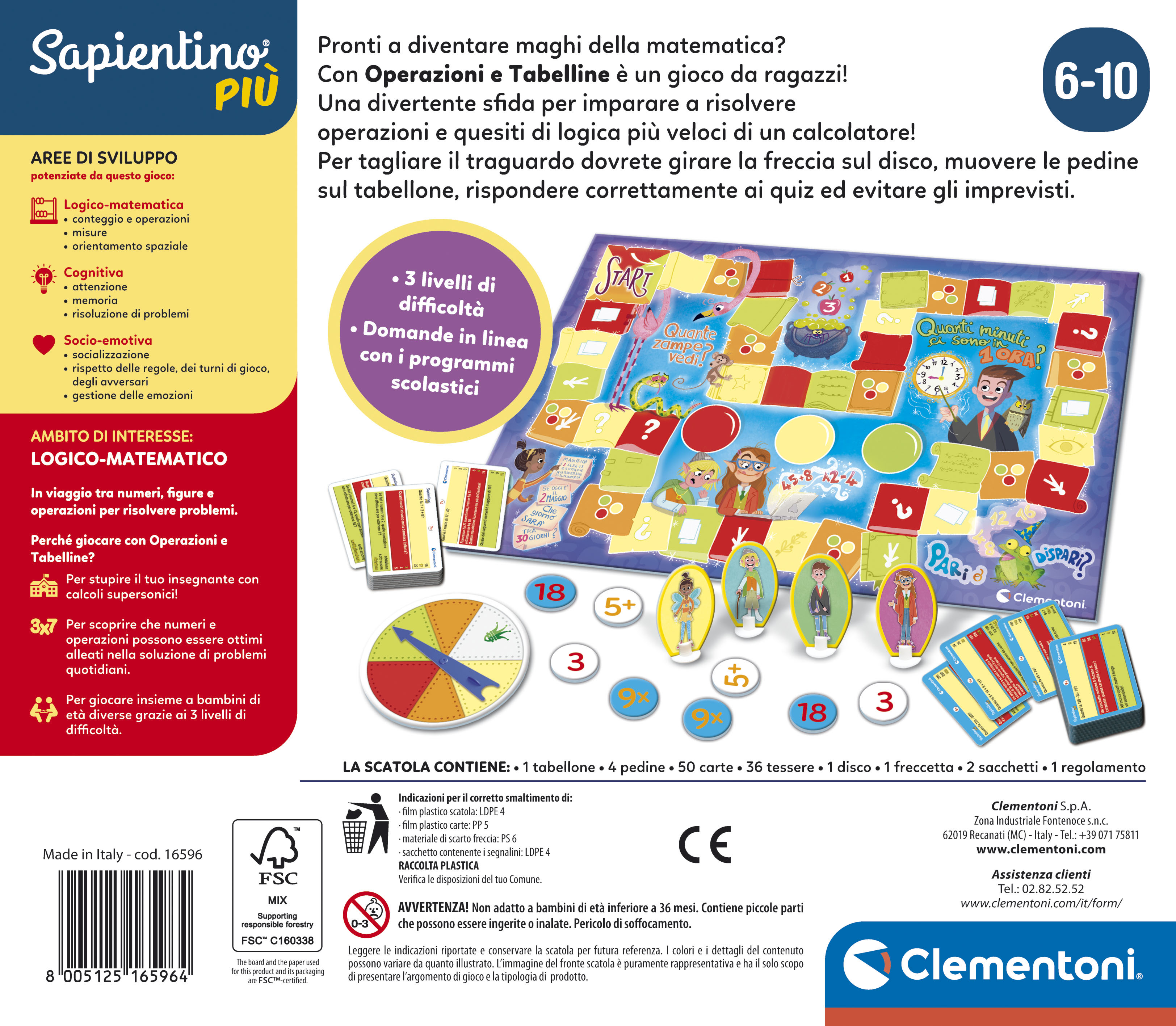 Clementoni Sapientino Più Operazioni e Tabelline